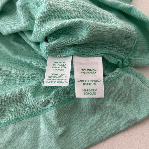 NWT Lilly Pulitzer heathered aqua modal/spandex cowl neck tunic large - Picture 6 of 8